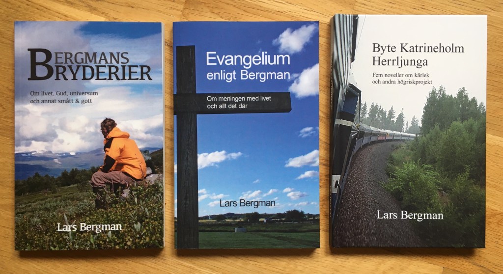 Mina publicerade, fysiska böcker.